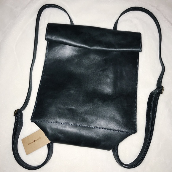 brandy melville leather backpack